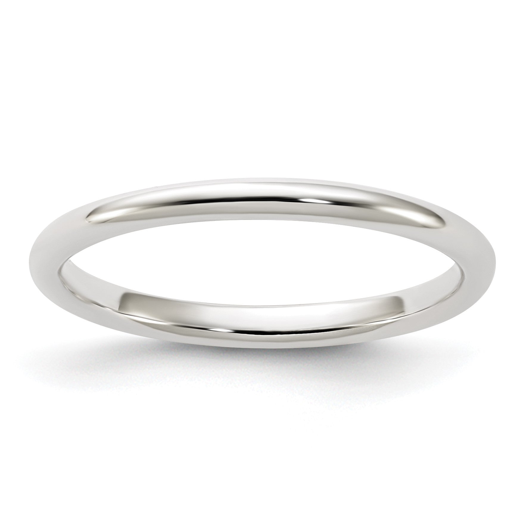 Sterling Silver 2mm Half Round Size 13 Band
