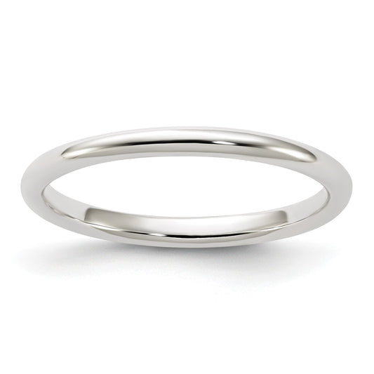 Sterling Silver 2mm Half Round Size 13 Band