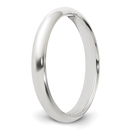 Sterling Silver 3mm Half Round Size 9 Band