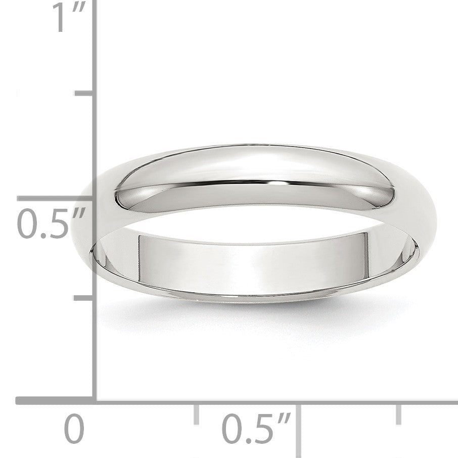 Sterling Silver 4mm Half Round Size 6.5 Band
