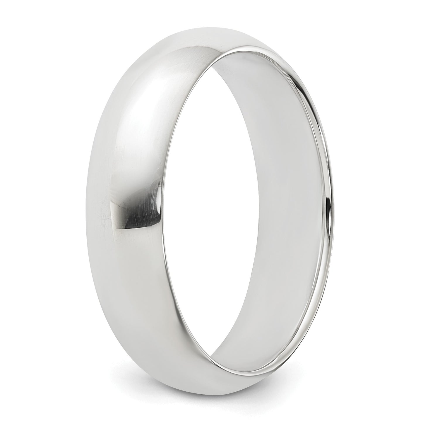 Sterling Silver 5mm Half Round Size 6 Band