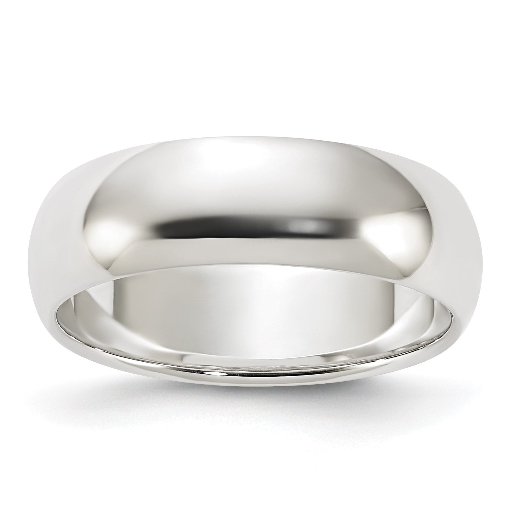 Sterling Silver 6mm Half Round Size 8.5 Band