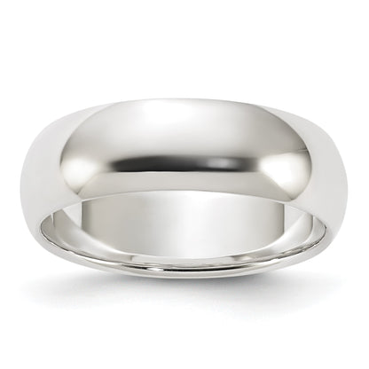 Sterling Silver 6mm Half Round Size 11 Band