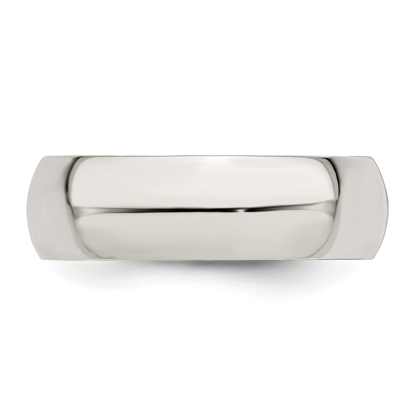 Sterling Silver 7mm Half Round Size 10.5 Band