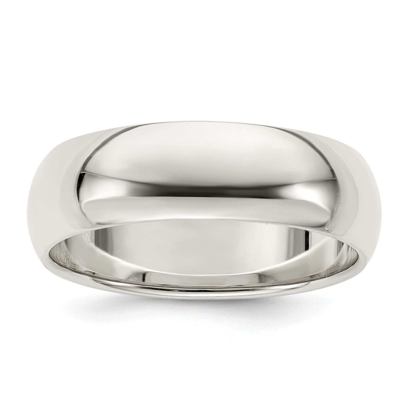 Sterling Silver 7mm Half Round Size 12.5 Band