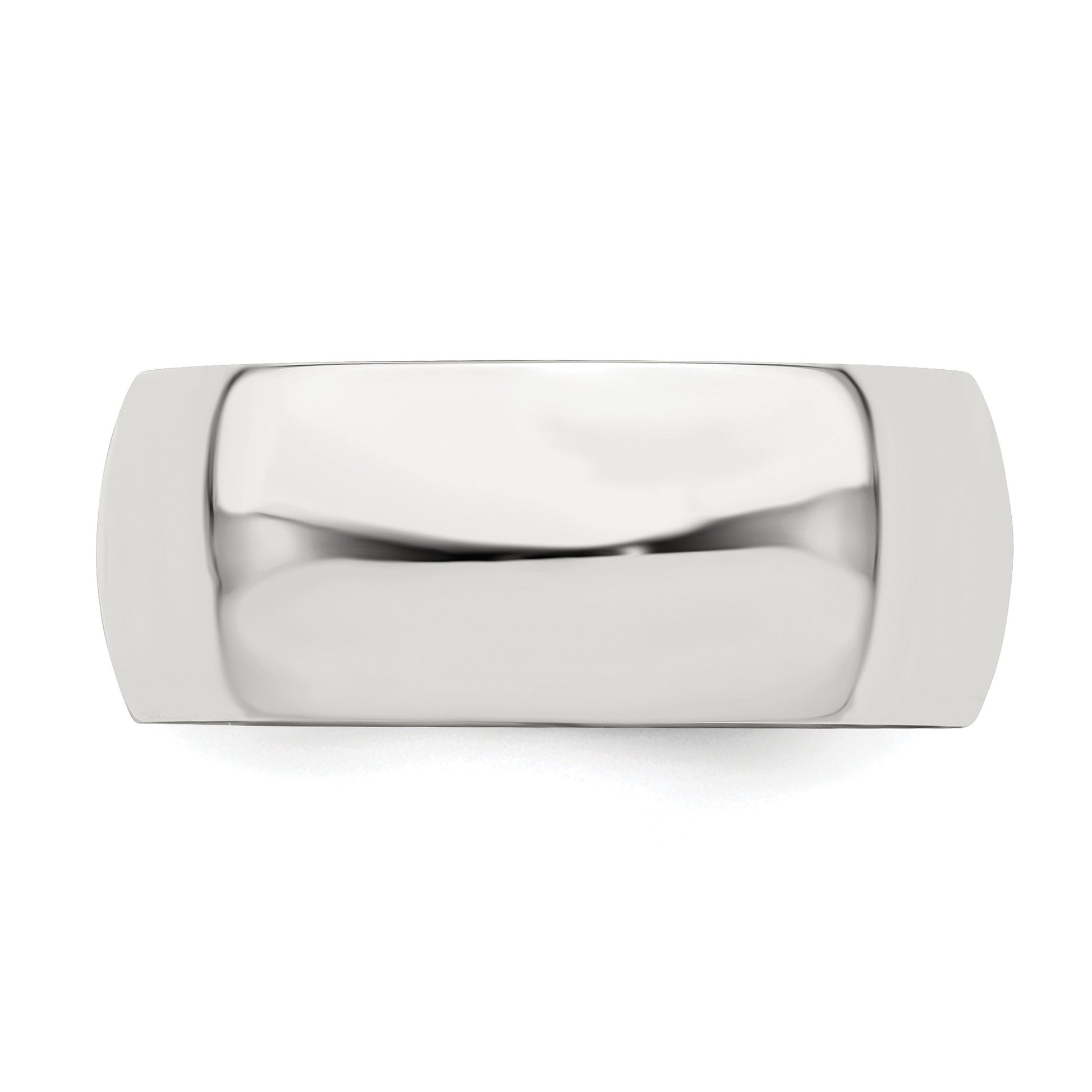Sterling Silver 8mm Half Round Size 10 Band