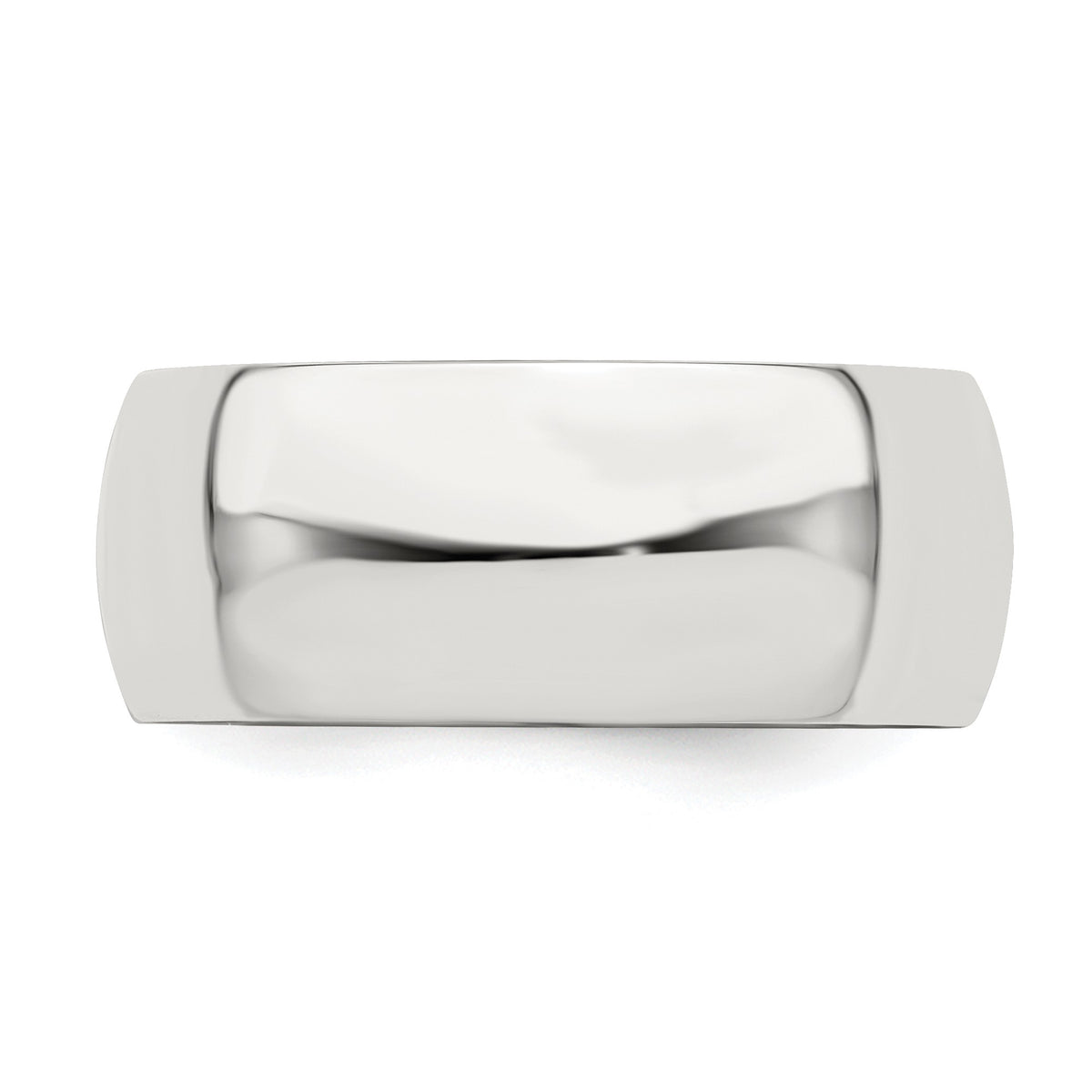 Sterling Silver 8mm Half Round Size 12.5 Band