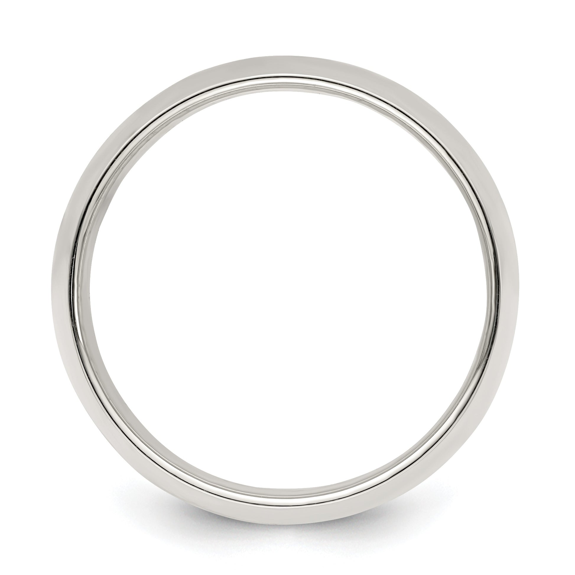 Sterling Silver 9mm Half Round Size 4 Band