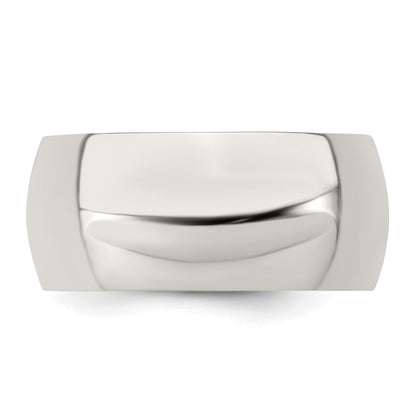 Sterling Silver 9mm Half Round Size 4.5 Band