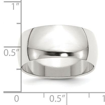 Sterling Silver 9mm Half Round Size 6 Band