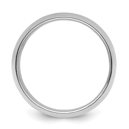 Sterling Silver Rhodium-plated 9mm Half-Round Size 5 Band