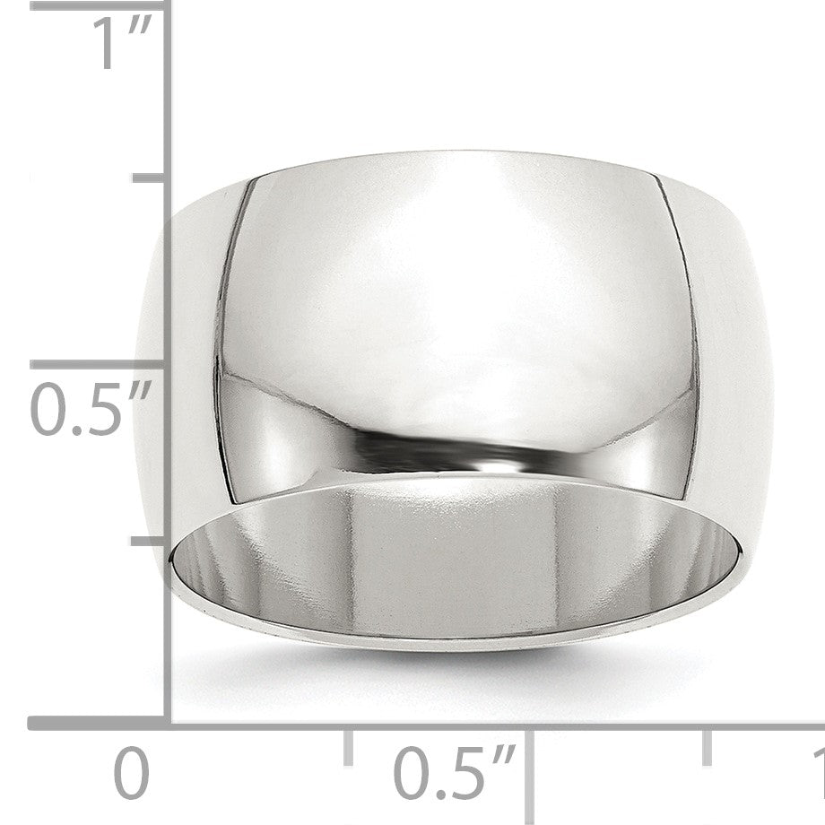 Sterling Silver 12mm Half Round Size 11 Band