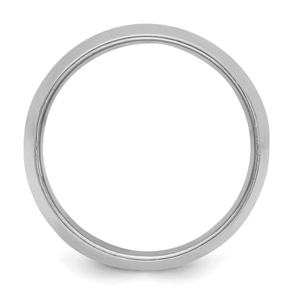Sterling Silver Rhodium-plated 12mm Half-Round Size 10 Band
