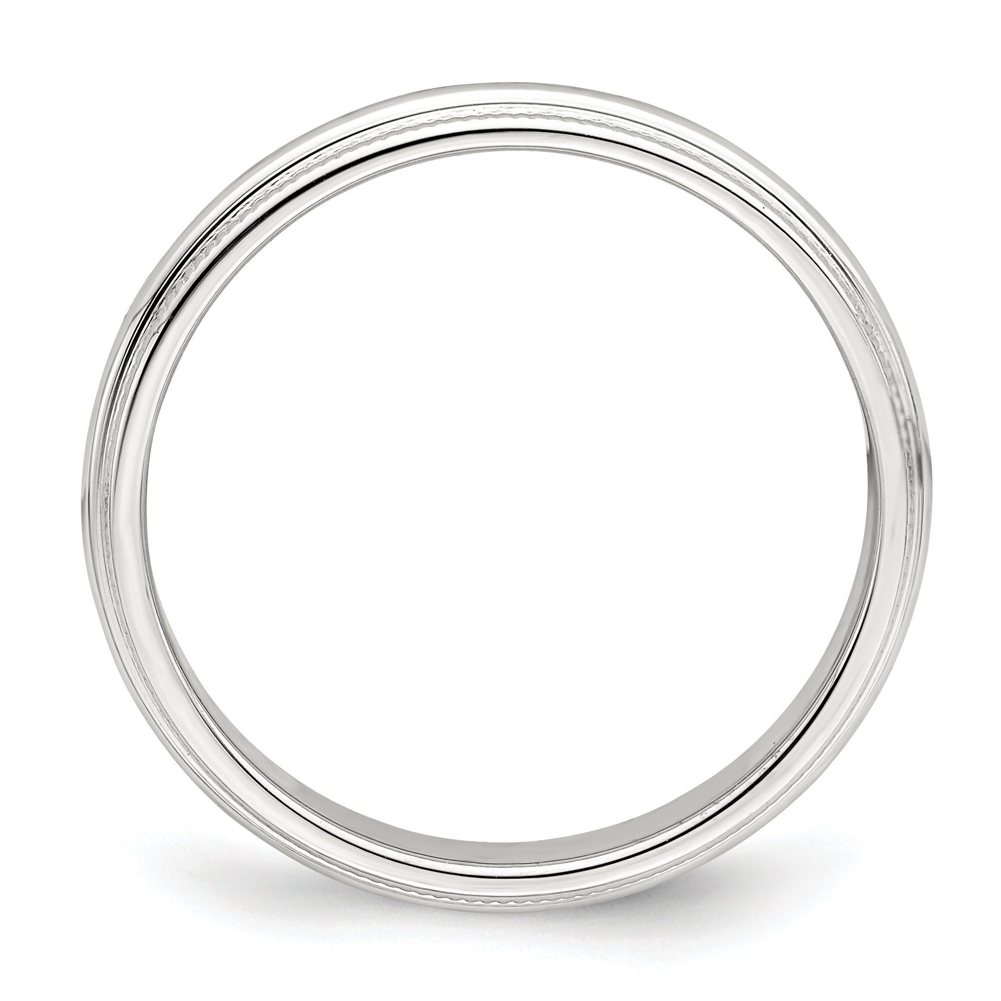 Sterling Silver 3mm Half Round Milgrain Size 10.5 Band