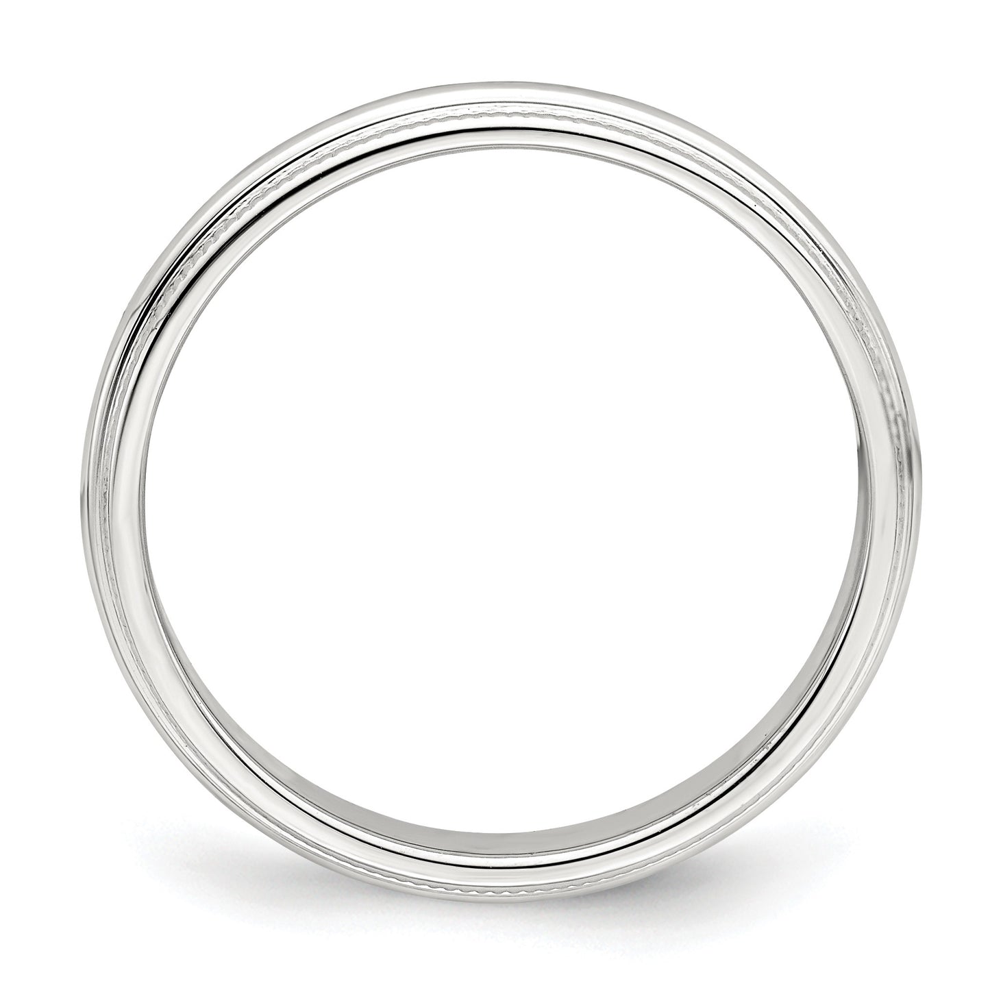 Sterling Silver 3mm Half Round Milgrain Size 9 Band