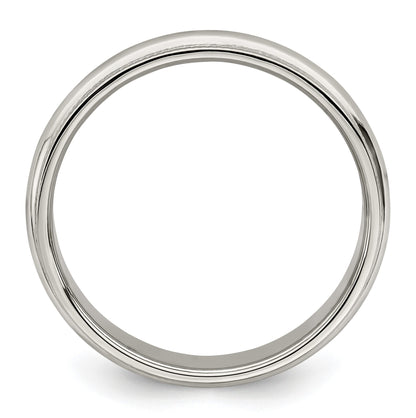Sterling Silver 4mm Half Round Milgrain Size 11.5 Band