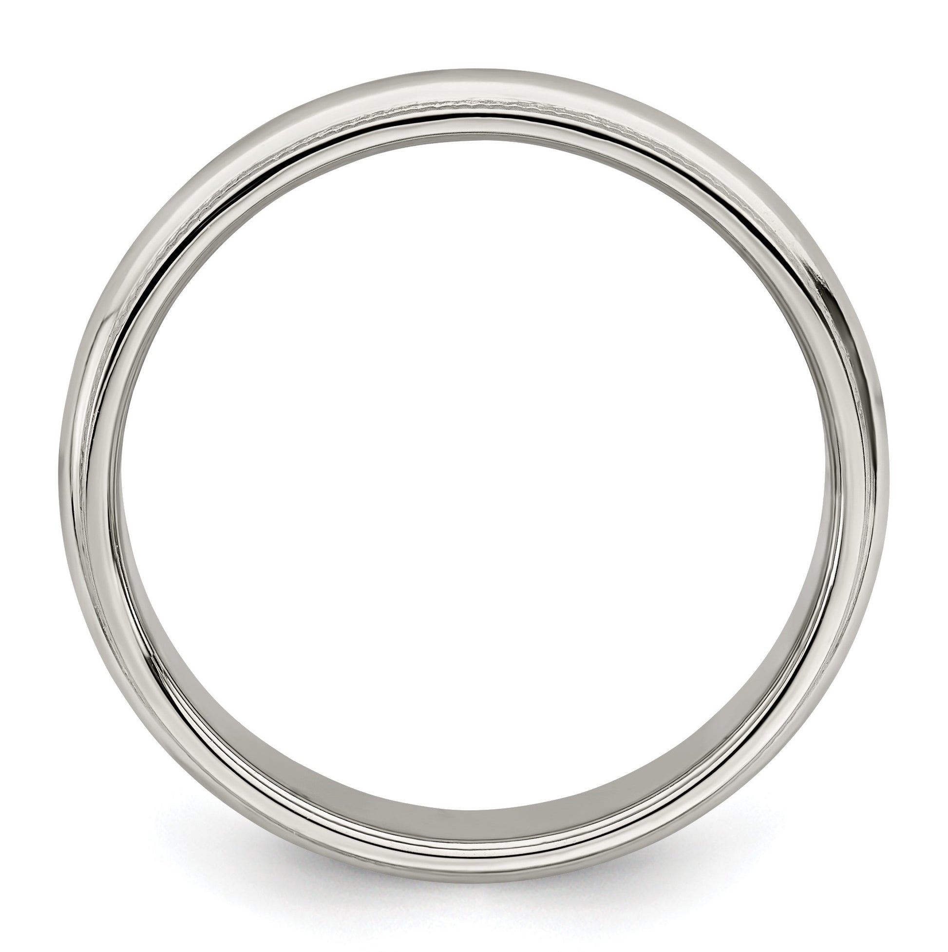 Sterling Silver 4mm Half Round Milgrain Size 8 Band