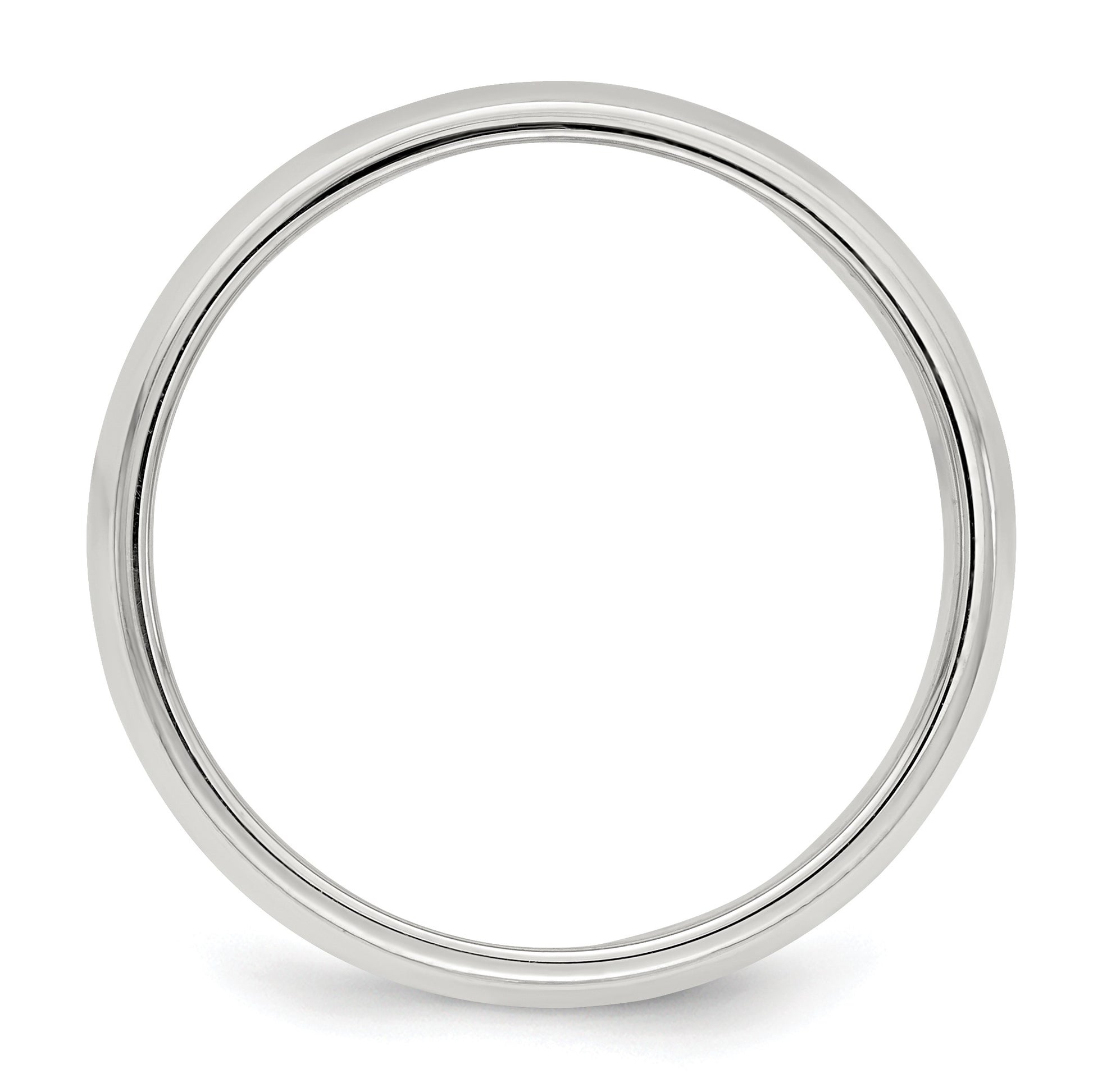 Sterling Silver 6mm Half Round Milgrain Size 11 Band