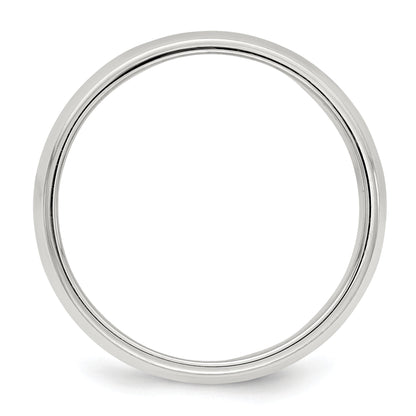 Sterling Silver 6mm Half Round Milgrain Size 11 Band