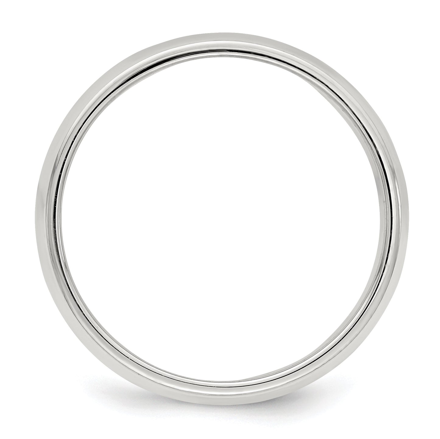 Sterling Silver 6mm Half Round Milgrain Size 9 Band