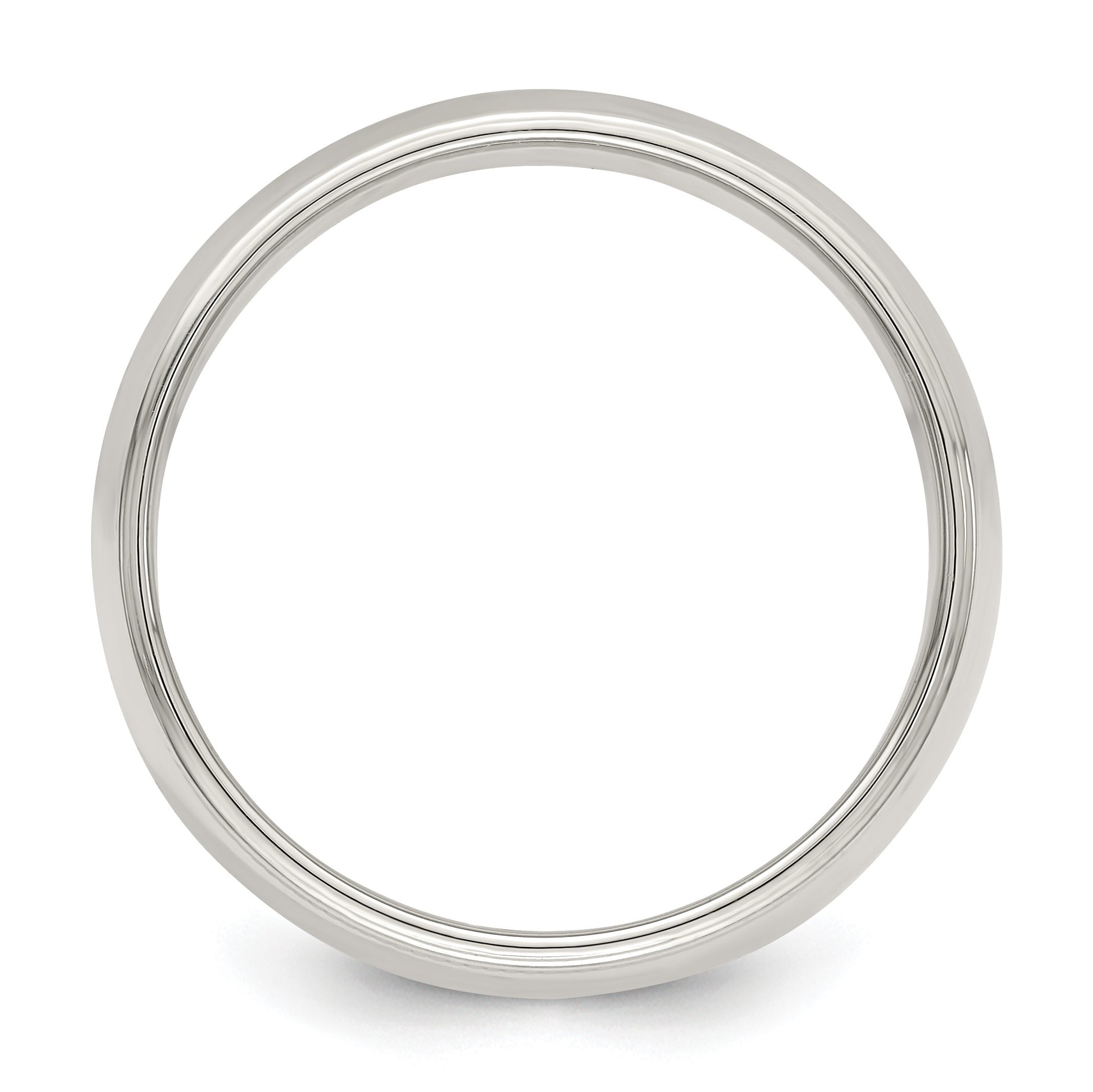 Sterling Silver 7mm Half Round Milgrain Size 5.5 Band
