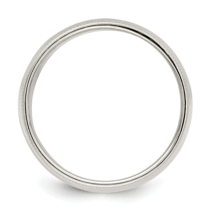 Sterling Silver 9mm Half Round Milgrain Size 10.5 Band