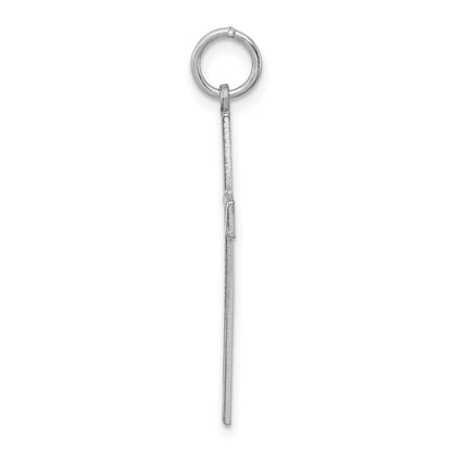 Sterling Silver Rhodium-plated Laser Cut Cross Pendant