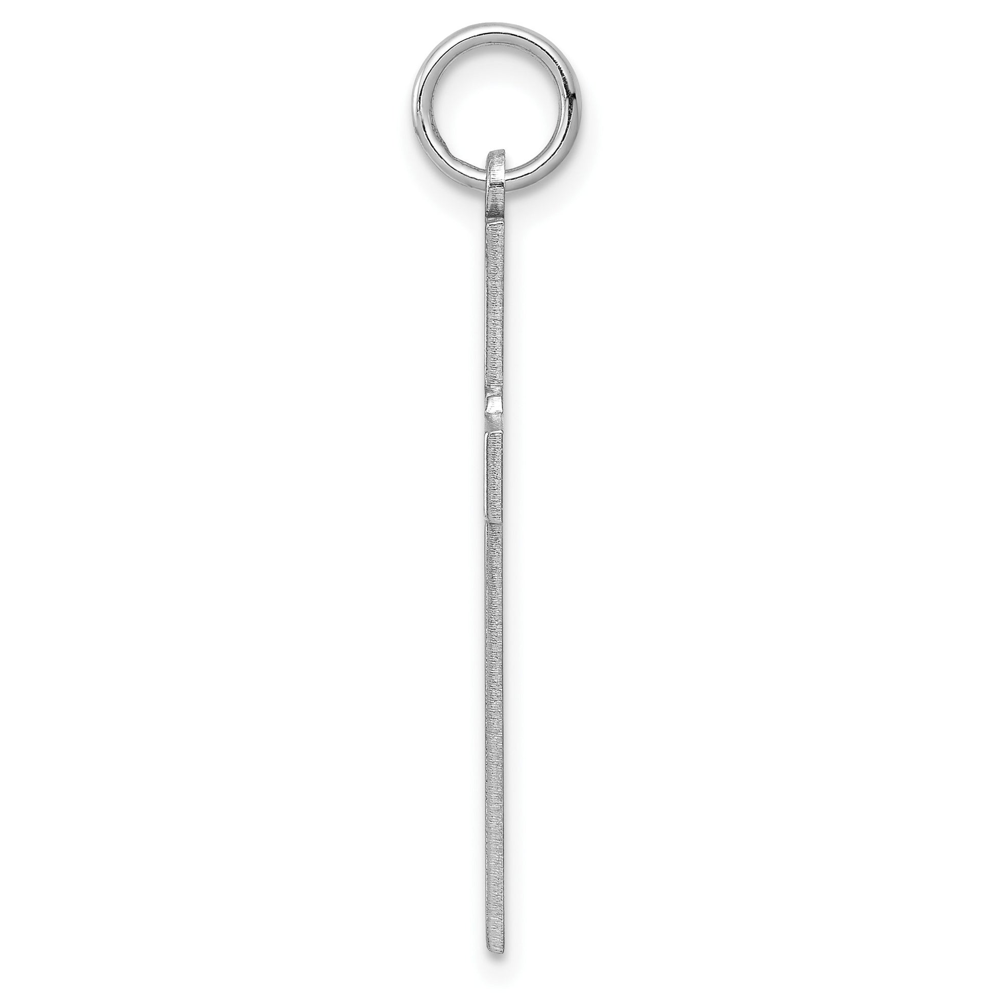 Sterling Silver Rhodium-plated Laser Cut Cross Pendant