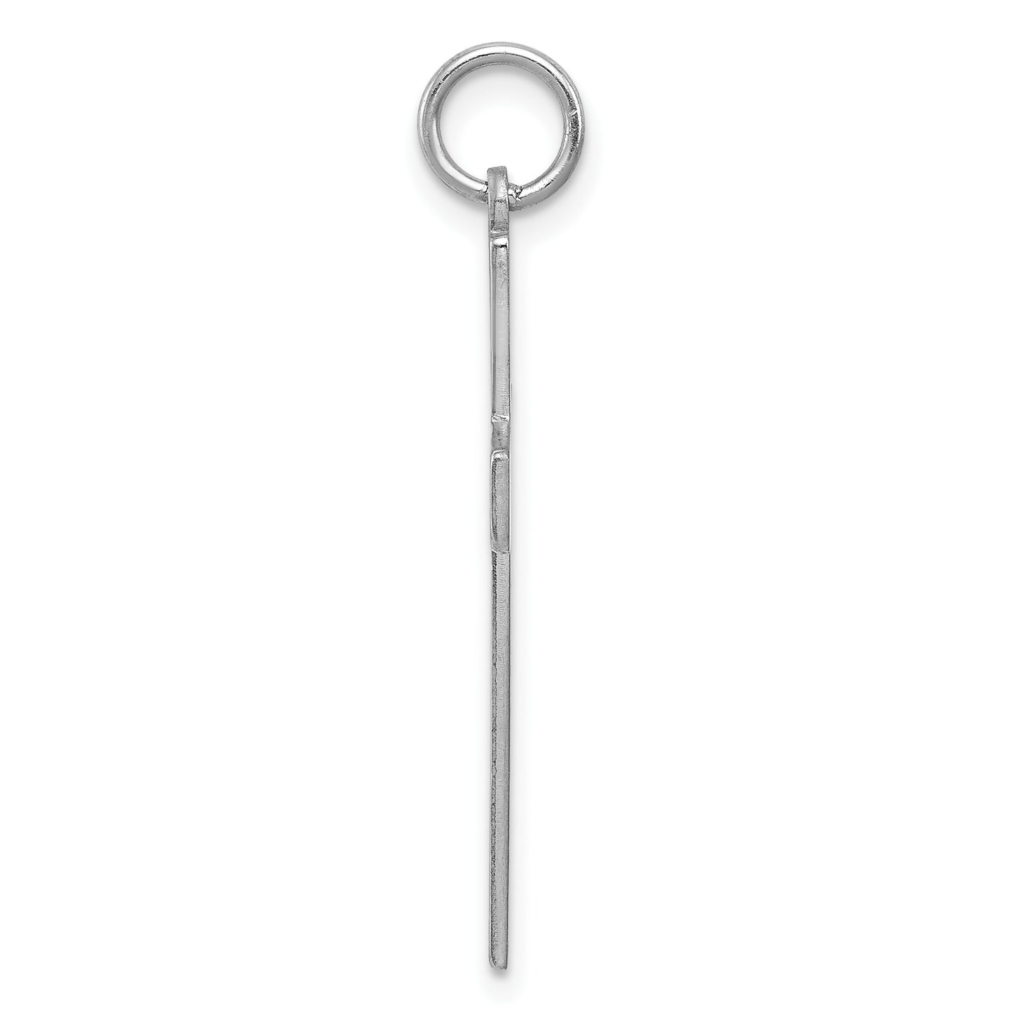 Sterling Silver Rhodium-plated Laser Cut Cross Pendant