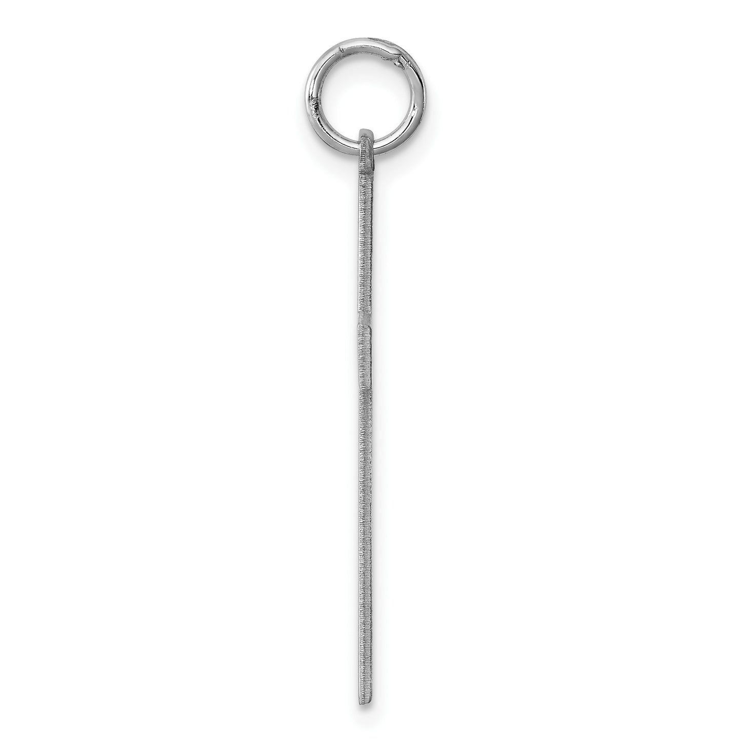 Sterling Silver Rhodium-plated Laser Cut Cross Pendant