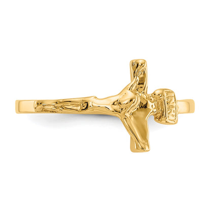 14k Polished Crucifix Size 4.25 Baby / Childs Ring