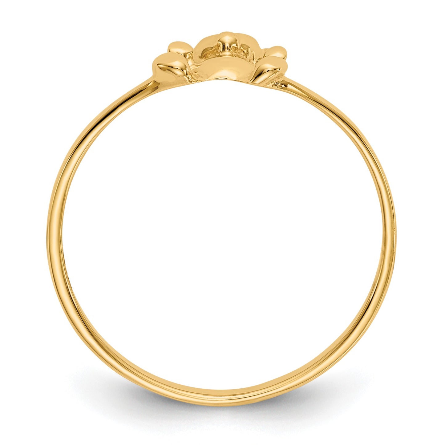 14k Polished Teddy Bear Size 5 Baby / Childs Ring