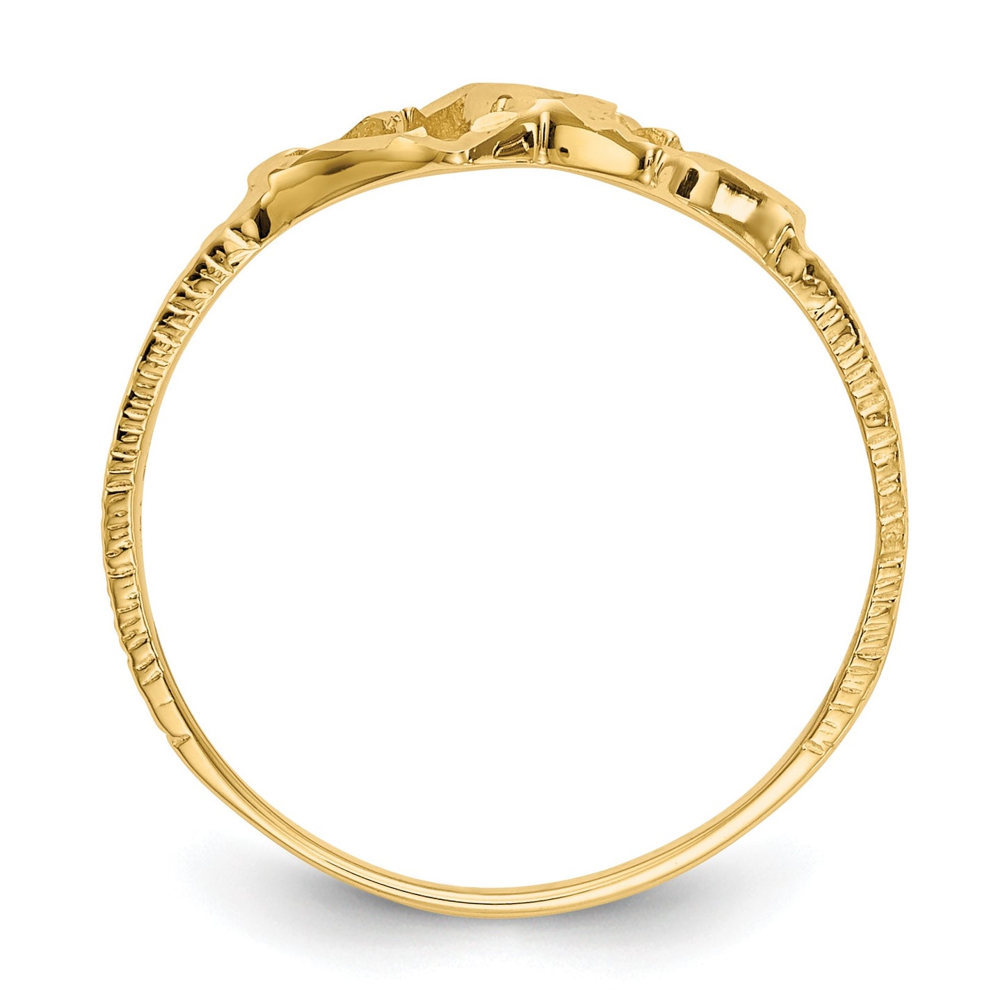14k Two Hearts Size 5 Baby / Childs Ring