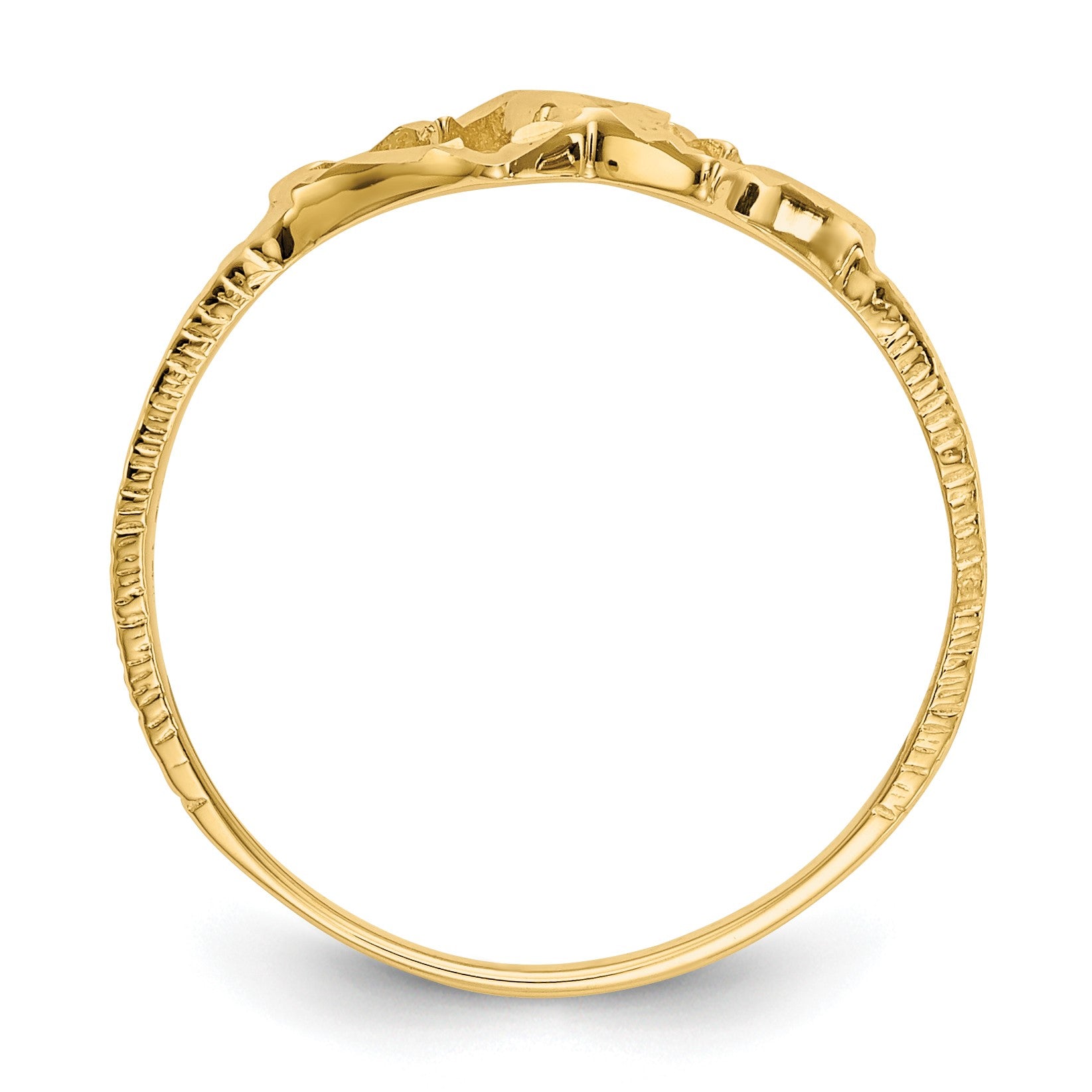 14k Two Hearts Size 5 Baby / Childs Ring