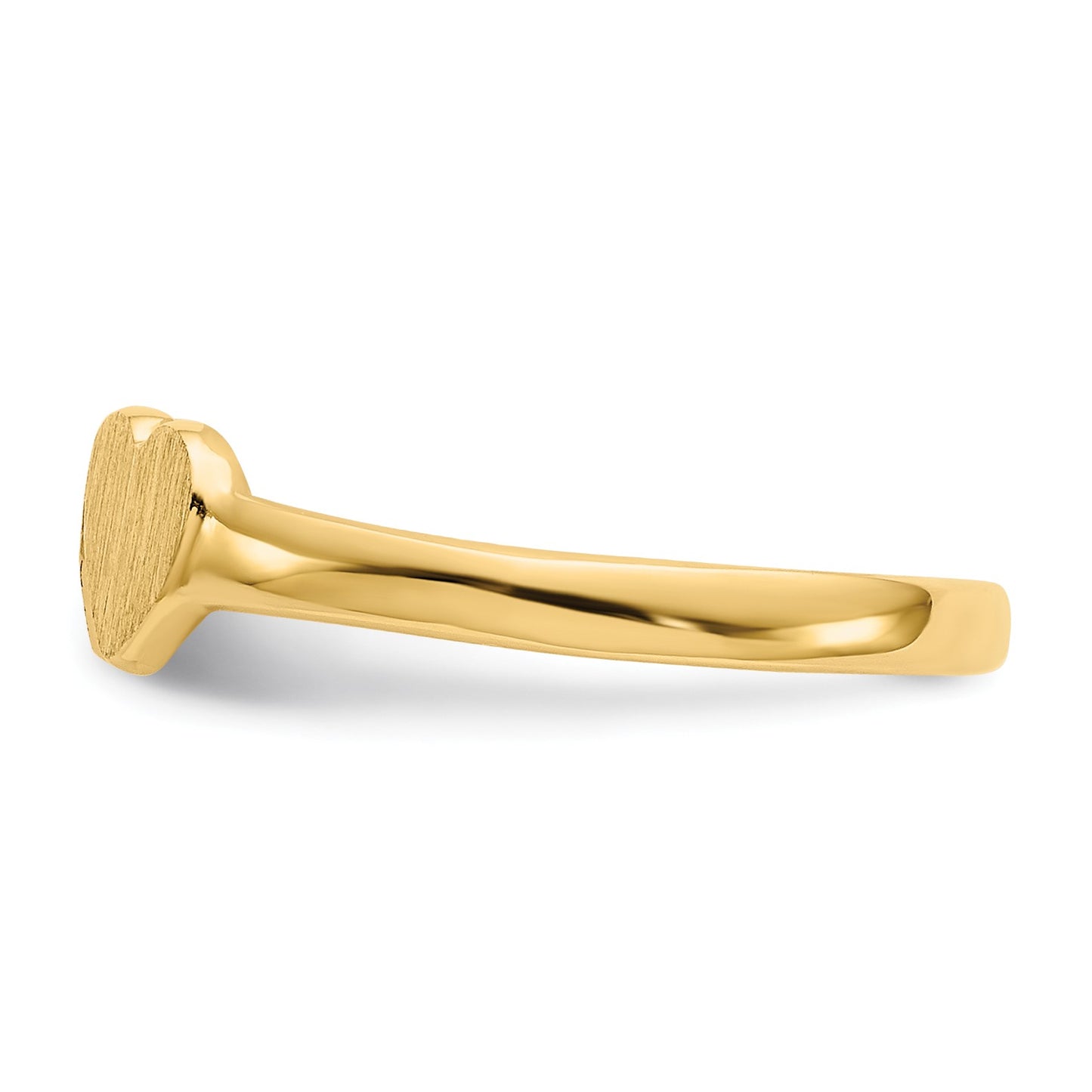 14k 9.0x5.0mm Closed Back Size 3 Childs Double Heart Signet Ring