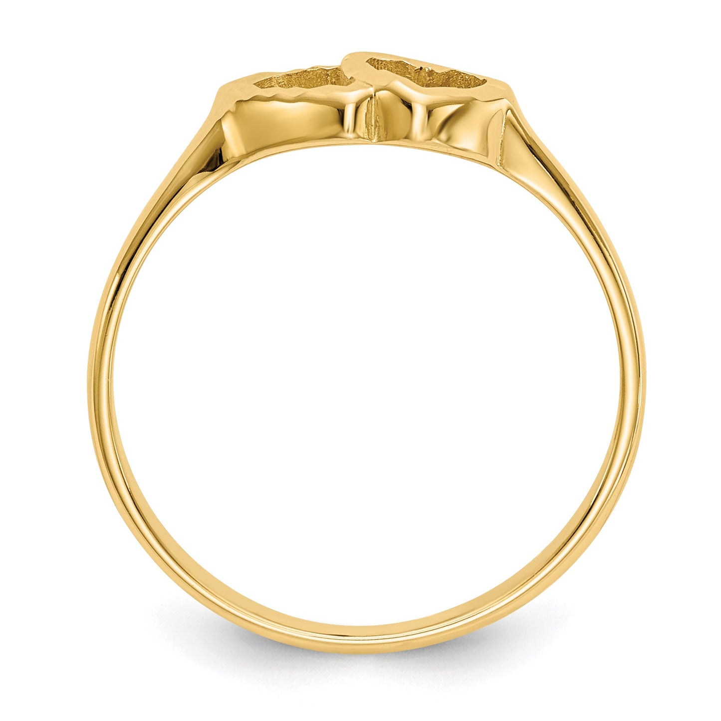 14k Two Hearts Size 5 Baby / Childs Ring