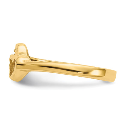 14k Two Hearts Size 5 Baby / Childs Ring