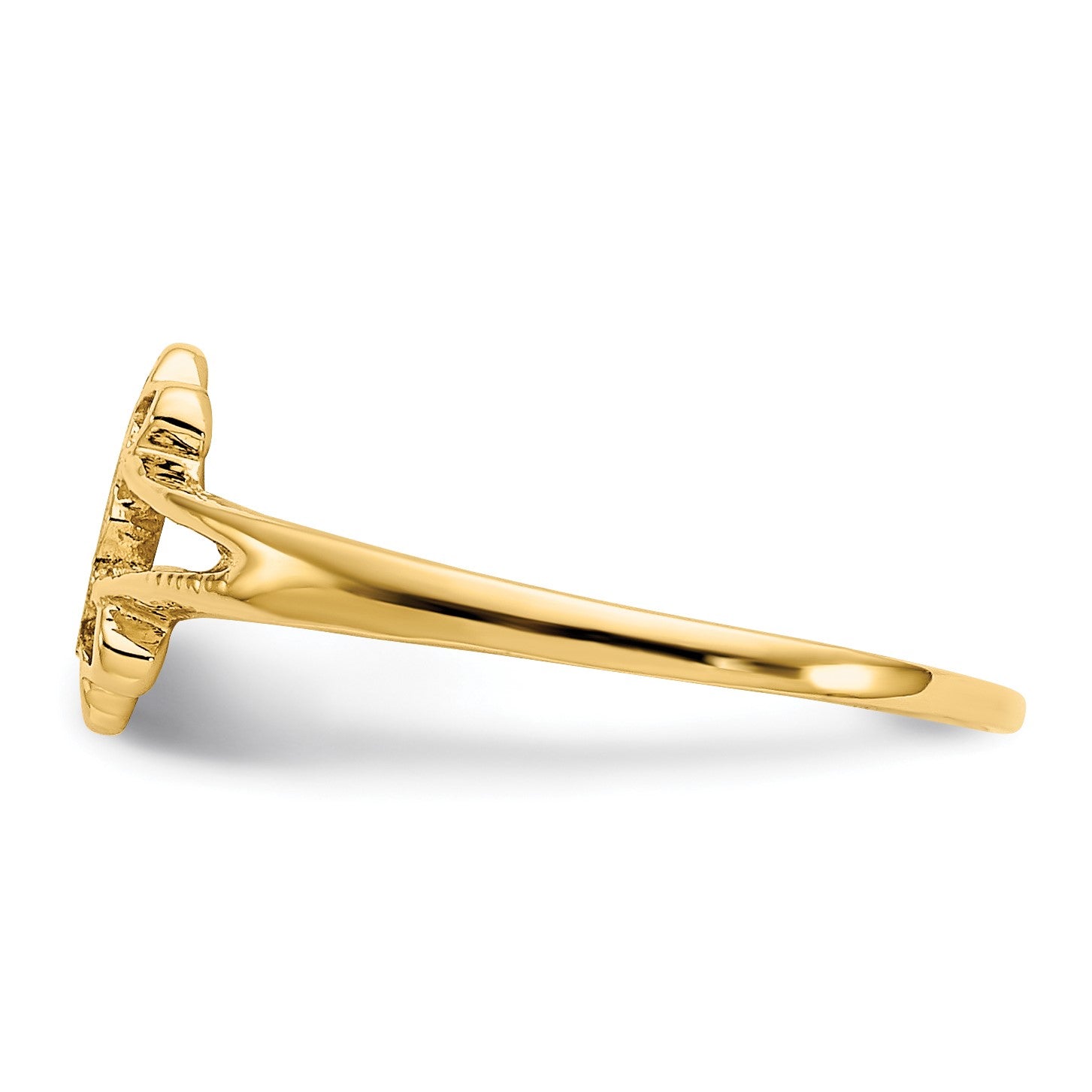 14k 3.0x4.5mm Closed Back Size 3 Childs Fancy Oval Signet Ring