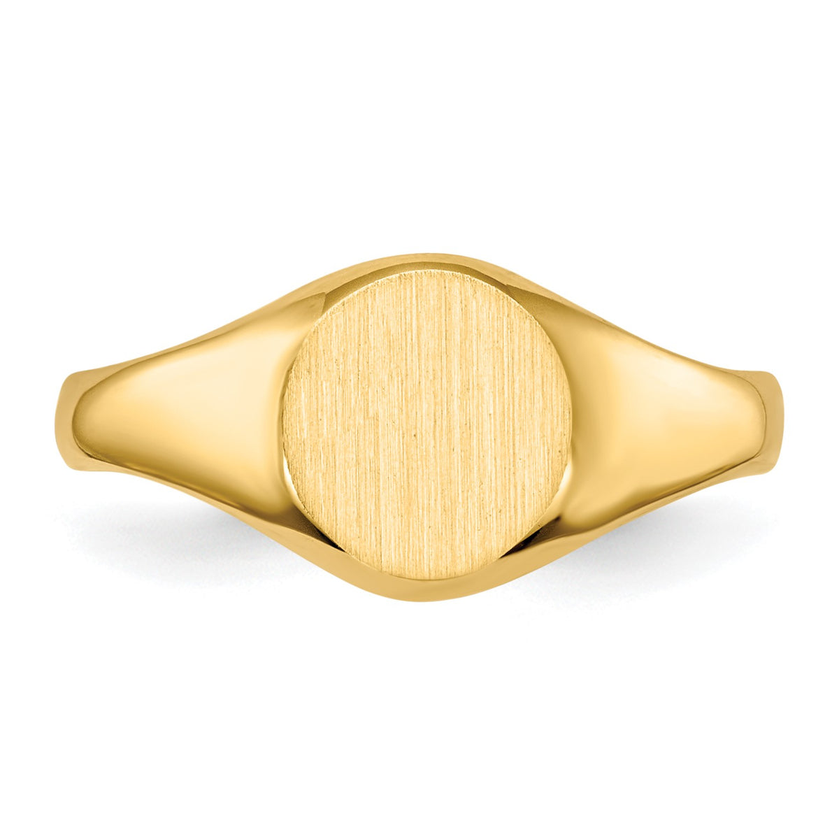 14k 6.5x7.5mm Closed Back Size 5 Childs Oval Signet Ring