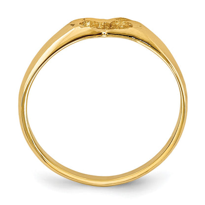 14k Cut-out Heart Size 3 Baby / Childs Ring