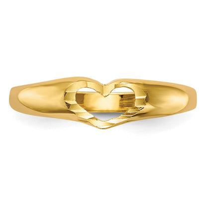 14k Cut-out Heart Size 3 Baby / Childs Ring