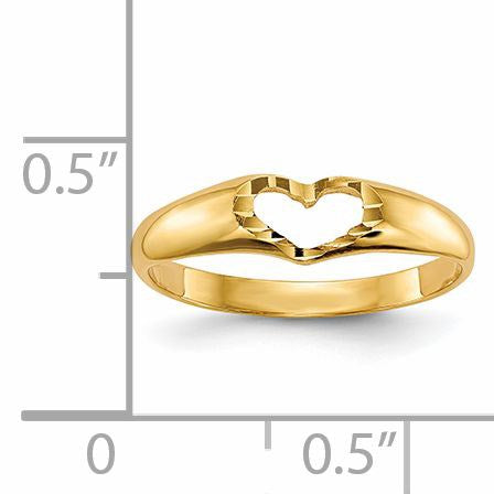 14k Cut-out Heart Size 3 Baby / Childs Ring