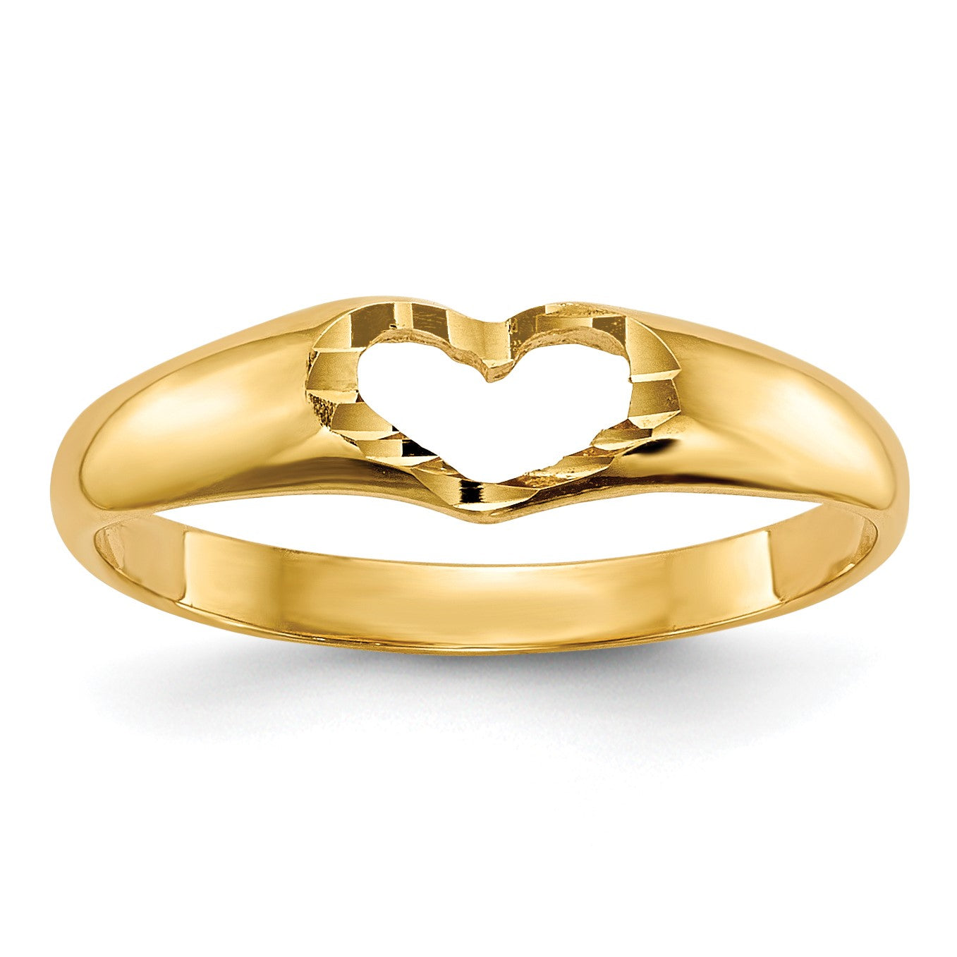 14k Cut-out Heart Size 3 Baby / Childs Ring