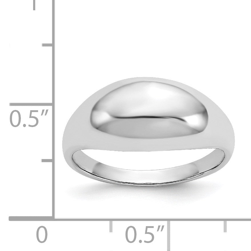 14k White Gold Polished Dome Ring