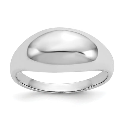 14k White Gold Polished Dome Ring