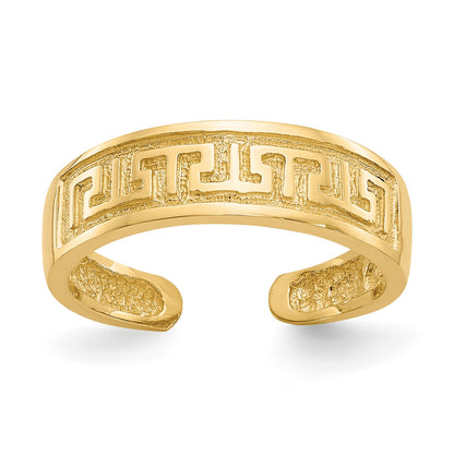 14k 5mm Greek Key Toe Ring