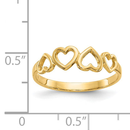 14k Hearts Ring