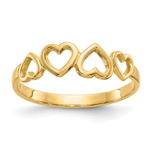 14k Hearts Ring