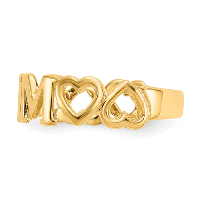14k Polished MOM Ring