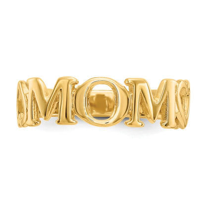 14k Polished MOM Ring